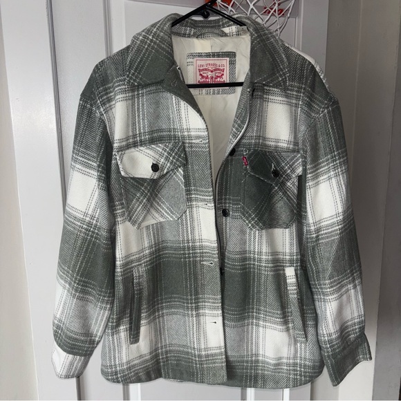 Levi's Women’s Plaid Shirt Jacket Size S - Picture 2 of 16